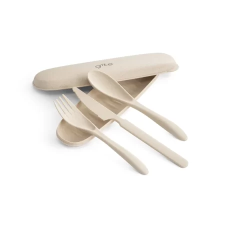 Conjunto de Talheres Fibra de Bambu Natural